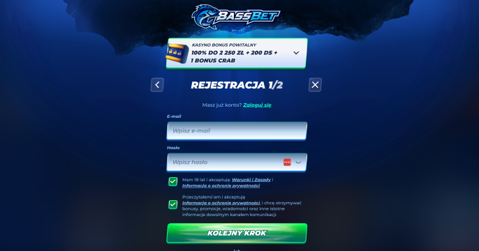 Rejestracja w BassBet